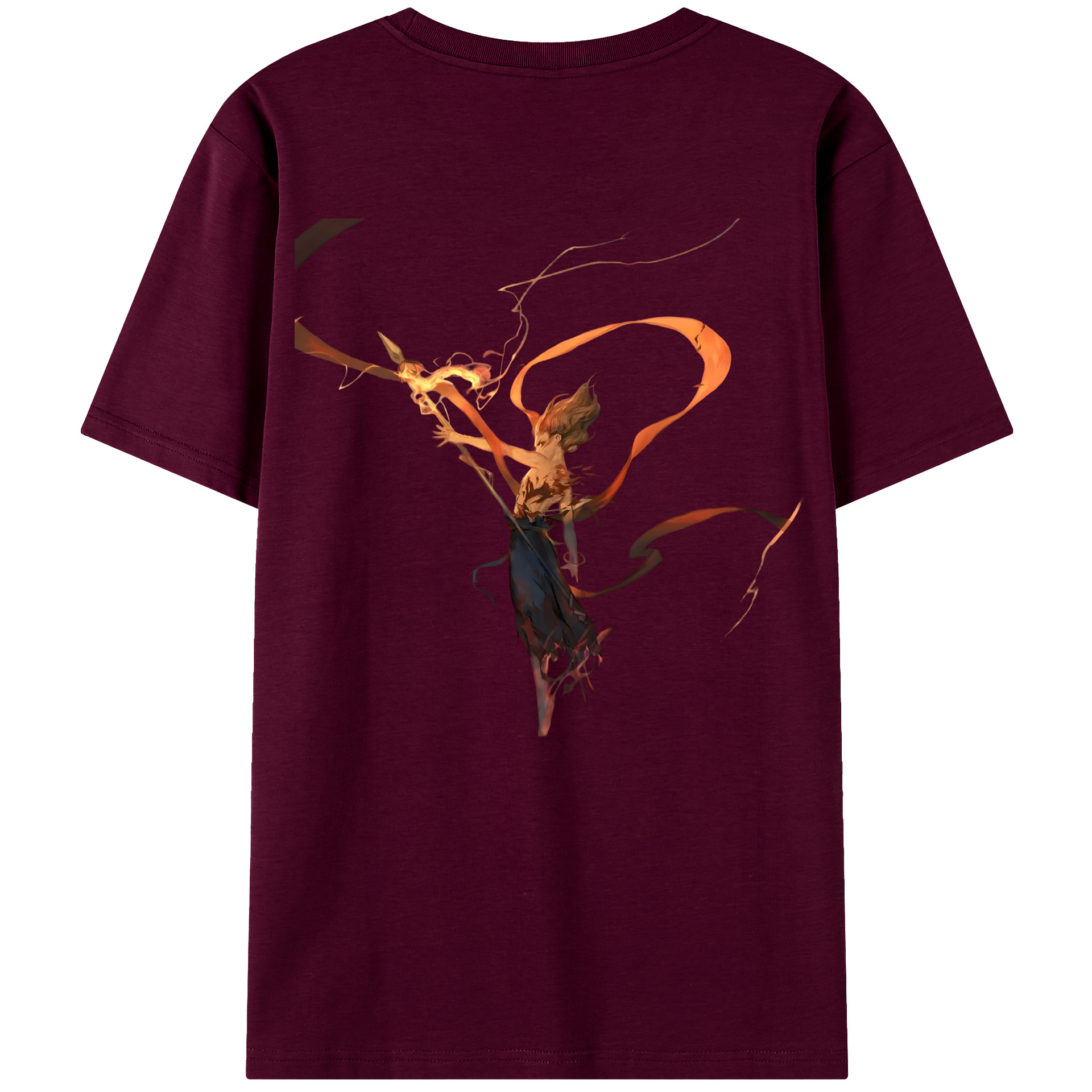 （画像用） Ne Zha 2 ナタ 魔童の大暴れ レディース半袖Tシャツ(バックプリント)
